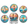 Lighthouse Gifts Coaster, Ceramic, Set of 6, with Gift Box,