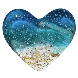 Pocket Hugs Blue Ocean Model - Heart Shape Keepsake Gift for Friends, University, School, Birthday, Wedding, Mother's Day, Valentine's