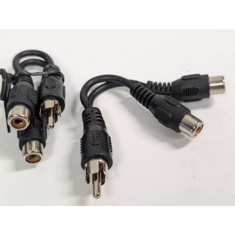 CES SHIELDED AUDIO Y CORD RCA PLUG TO TWO RCA