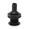 Boat 3/4in Through Hull Scupper Drain Straight Black with Stainless