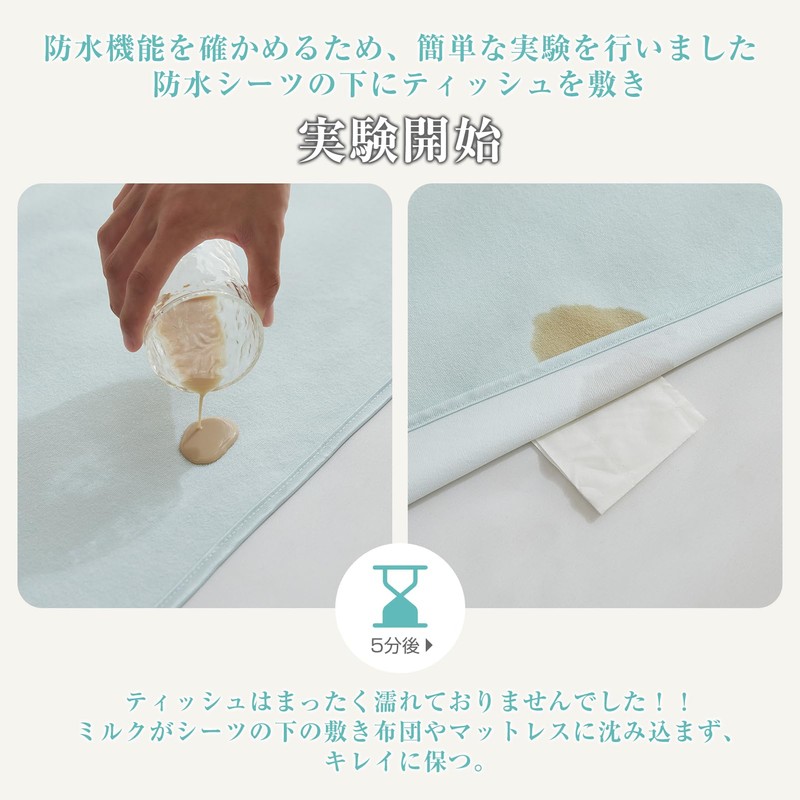Waterproof Sheets, Single, Nursing Sheet, 100% Cotton, Set of 2,