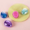 4PCS Portable Egg Shaped Brush Combing Brush Easy to Comb