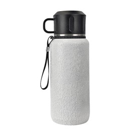 Insulated Stainless Steel Water Bottle, 27oz/800ml Sports Water bottles with Double Walled and Vacuum Insulated Metal for Travel, School, and Gym (White)