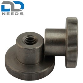 D2D Pack of 2 Knurled Nuts M 5 in Accordance with DIN 466 High Shape Stainless Steel A1 VA with Knurled Edge