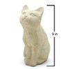 Bird Watching CAT: Solid Durable Stone. Distressed Weathered Worn Detail.