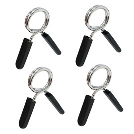 Vockvic Pack of 4 Spring Clasps, 28 mm Spring Bar Collar, Dumbbell Spring Clasps, Gym Barbell Clamps with Rubber Grip for Weightlifting, Strength Training