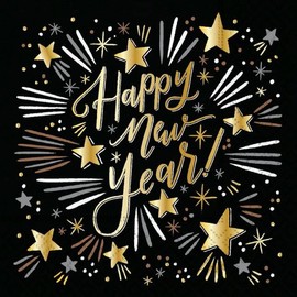 Design Design Sparkling New Year Beverage Napkin