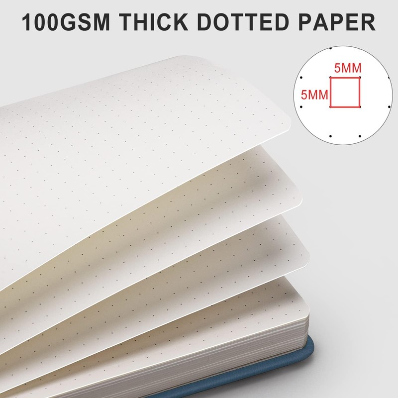 RETTACY A5 Bullet Dot Grid - Dotted Notebook with 320
