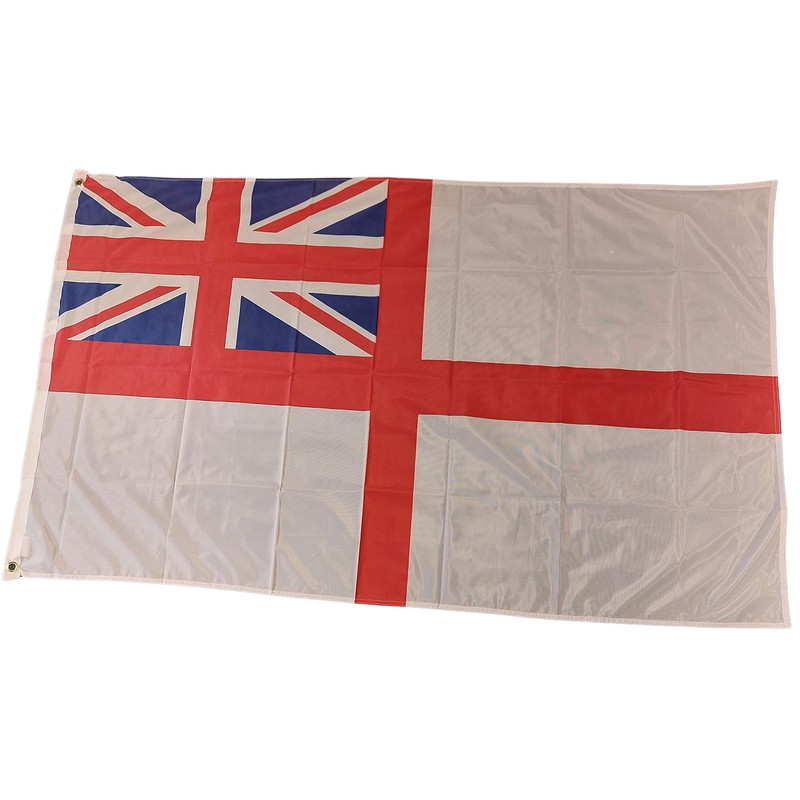 NWFlags Outdoor Heavy White Ensign Flag 5ft x 3ft 110d
