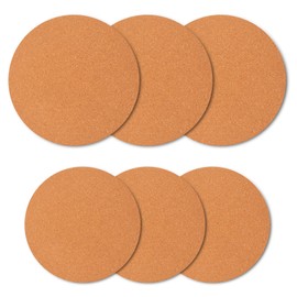 Cork Trivets Round Set of 6, 16 cm / 19 cm Round Pot Coasters Cork, Non-Slip Coasters, Cork Coasters, Heat Resistant, Cork Coasters for Pots