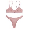 SherryDC - Traje de baño de bikini brasileño con cuello