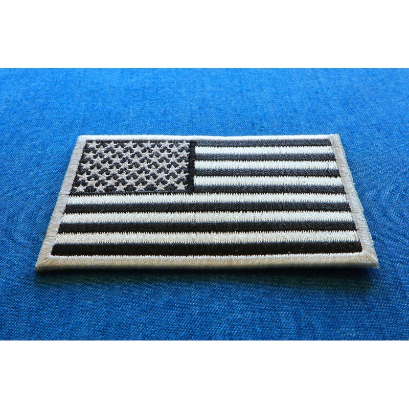 Ivamis Subdued Black White US Flag Patch- 3x2 inch -