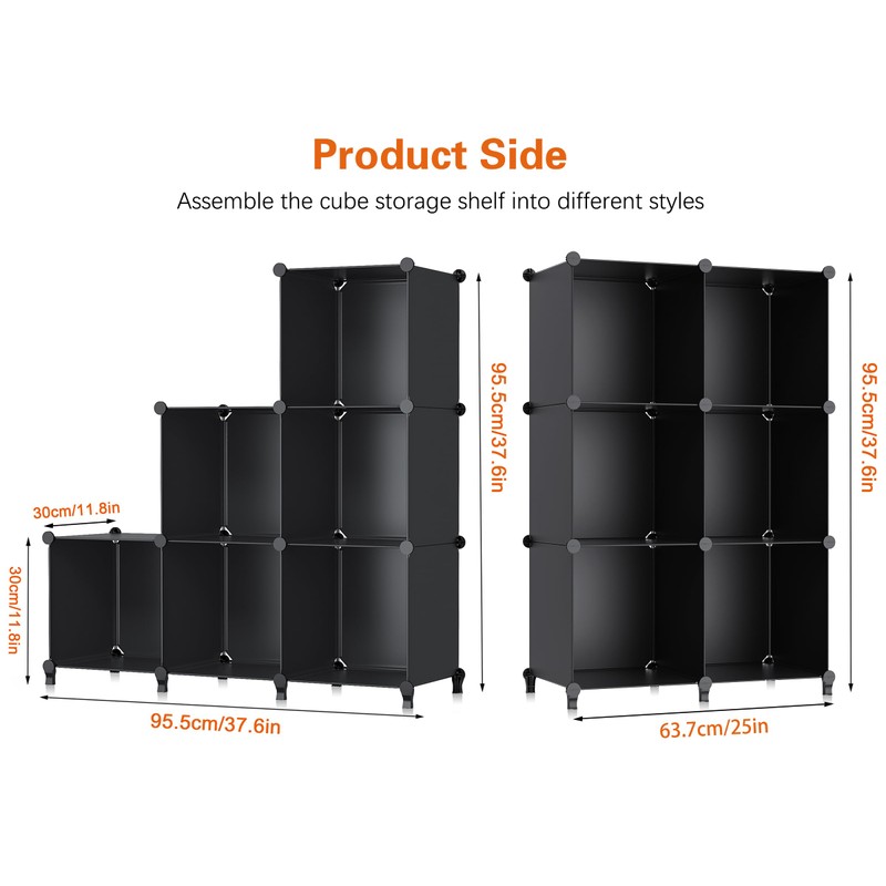 HOMIDEC 6-Cube Storage Organizer, Closet Organizer Storage Cabinet Shelf Bookcase