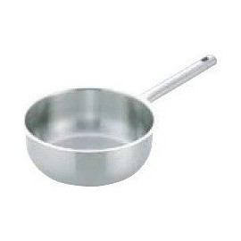 Endo Shoji ASTI101 Commercial Murano Saute Pan (No Lid), 7.1 inches (18 cm), Induction Compatible, 18-8 Stainless Steel