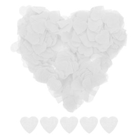 12000Pcs Heart Shaped Confetti, White Wedding Biodegradable Confetti, Romantic Birthday Ball Decoration for Weddings, Birthday, Anniversary, Valentines (100g)