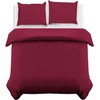 MOONLIGHT20015 Single Duvet Cover Burgundy Solid Soft Single Bedding Duvet