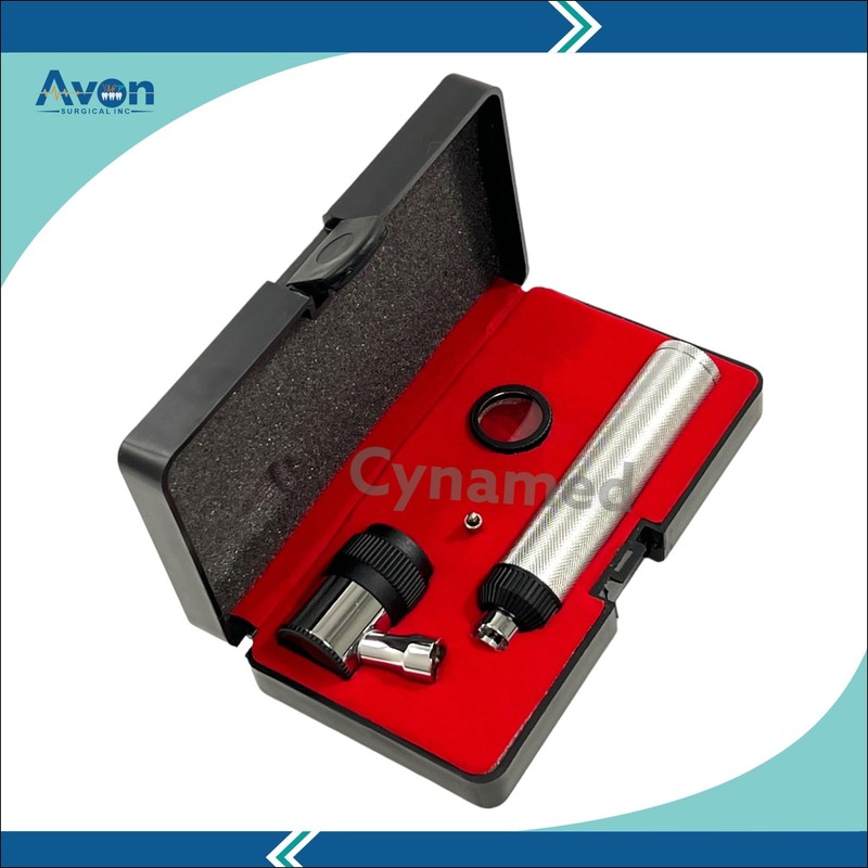 Skin Diagnostic Examination Dermascope Set - with Handle, Head, 10x