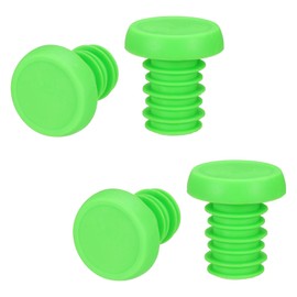 sourcing map 2 Pairs Bike Handlebar End Plugs Bar End Caps Expanding Locking Handlebar End Plugs for Most Bike MTB Road BMX Fixed Gear Bike, Green