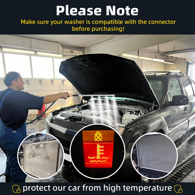 Foinwer 24''Portable Radiator Cleaning Wand,Pressure Washer & Pressure Air Pump