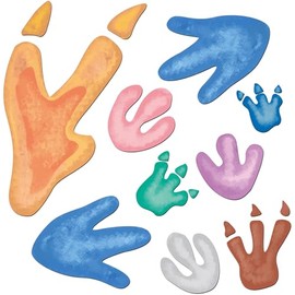 90 Pcs Watercolor Dinosaur Footprints Floor Decals Dinosaur Tracks Wall Decals Peel and Stick Dinosaur Track Stickers Removable Vinyl Footprints Wall Decal for Baby Nursery Bedroom Home Decor