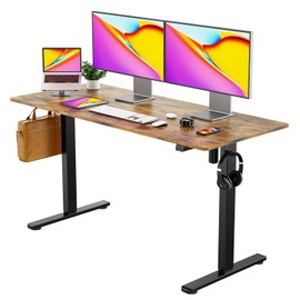 Our Modern Space Height Adjustable 40" Electric Standing Desk - Upgraded Ultra Durable Home Office Large Rectangular Computer Table or Laptop Sit Stand Workstation - 40 x 24 Inch