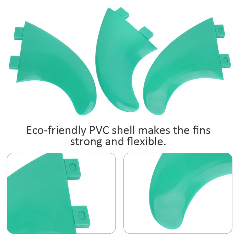 3pcs FCS G5 Surfboard Tail Fin Left Middle Right Surfing