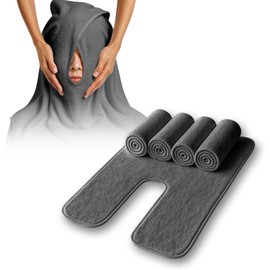 Efforest - Toallas faciales para esteticistas - Toalla de spa suave de microfibra para el cuidado de la piel, masaje y uso profesional (gris, paquete de 5)