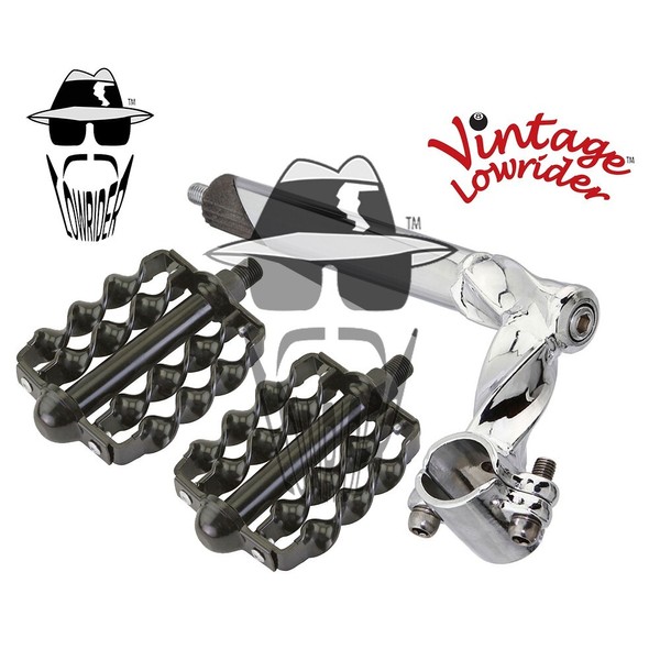 Vintage Lowrider Twisted 22.2 Stem Chrome & Double Flat Twisted