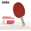 Stag Ninja Power Table Tennis Racquet(Multi- Color, 180 Grams, Advanced)