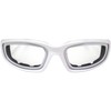 CAHHCA Motorcycle Riding Glasses Clear Lenses with Foam Padding, White