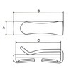 NIFCO TC25 Plastic Parts Tape Clip/Belt Clip/Tape Clip/Belt Clip TC: