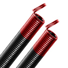 Easy Fix Hardware 150 lb. Heavy-Duty Double-Looped Garage Door Extension Spring (2-Pack) - RED | Springs for Overhead Garage Door Hardware Repair | Minimum 30,000 Cycles for 7' Feet Garage Door