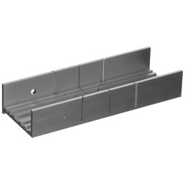 Zona 35-260 Aluminum Wide Slot Miter Box, Slot Size 031-Inch, Slot Angles 45, 90, Cutting Depth 3/4-Inch, Cutting Width 1-3/4-Inch, Length 5-1/2-Inch, Silver
