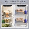 Egg Storage Fridge, Adjustable 3 Tier Egg Container with Easy