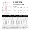HISDERN Men's Formal Party Wedding Business Cotton Waistcoat Solid Color