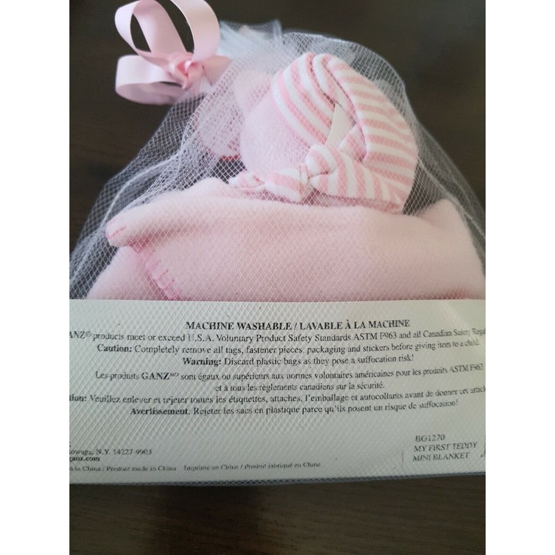 Baby Ganz Ganz Baby NWT Pink Bear SleepHat Lovey Security