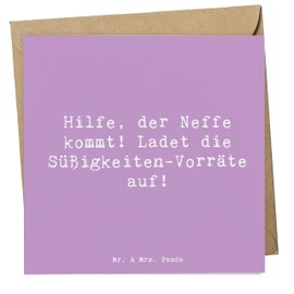 Mr. & Mrs. Panda Deluxe Karte Spruch Neffe Besuch - Geschenk, Lachen, Hochzeitskarte, Lächeln, Glückwunschkarte, einzigartig, liebevoll,