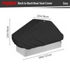 Kingshion Waterproof Back-to-Back Boat Seat Cover - Heavy-Duty Oxford Fabric,