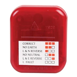 PRO ELEC PELB1643 UK Mains Socket Tester ,Red, 13A, 250V 3-Pin