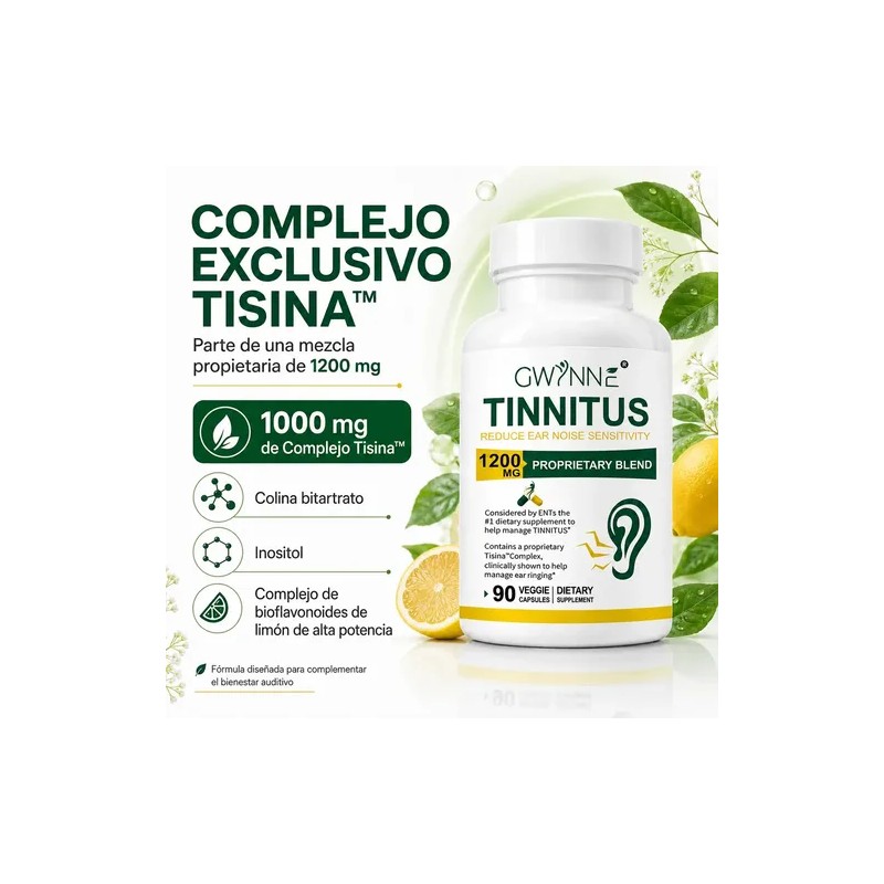 Gwynne Alivio Del Zumbido En Los Oídos 1200mg Tinnitus Relief