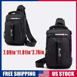 Unbranded USB port anti-theft Chest Shoulder Messenger Backpack Men's Sling Crossbody Bag