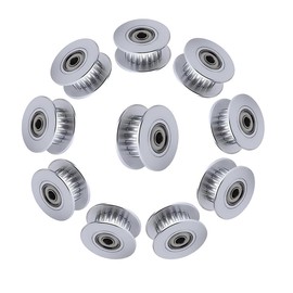 Newwish GT2 Idler Pulley 20 Teeth Bore 3mm Width 6mm 20 Tooth GT2 Idler 3mm Bore for 3D Printer 6mm Width GT2 Timing Belt.(10pcs)
