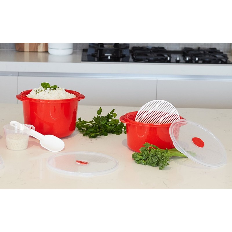 Decor Microsafe Decor Round Container with Rack, 1.5 Litre Capacity,