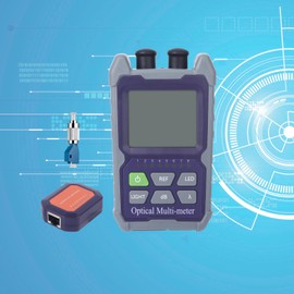 fyboptwu - 4 in 1 Function Rechargeable Fiber Optic Tester Portable Optical Power Meter (FC/SC/ST) & VFL 2mw Visual Fault Locator & LED, OPM & VFL, Range: (-50) dBm ~ (+26) dBm