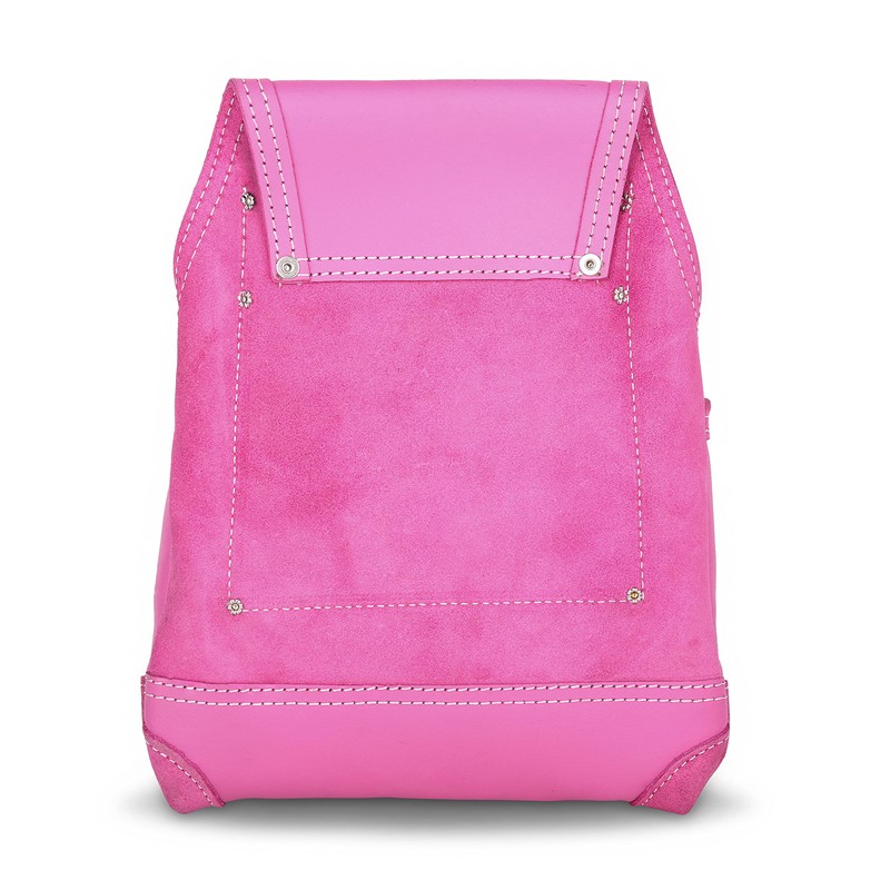 LAUTUS Oil Tanned Leather Tool Pouch Bag |Pink |Carpenter, Construction,
