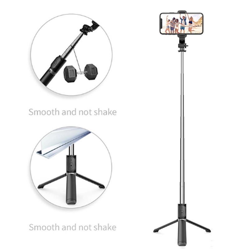 Q02 Telescopic Phone Selfie Stick Tripod MultiFunctional Remote Control Selfie
