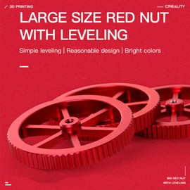 Creality Upgraded 4PCS Aluminum Hand Twist Leveling Nut with 4PCS Hot Bed Die Springs, Bed Leveling Kit for Ender 3/3 Pro, Ender 5/5 Plus/Pro, CR-10, CR10S/10S Pro, CR 20 3D Printer