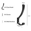 Hanging Coat Hooks Wall Mount,4PCS Large Coat Hanger Wall Hangers