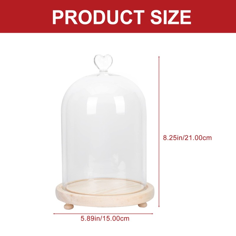 Beaupretty Romantic Couple Hand Ornament with Glowing Glass Dome Cover