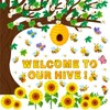 Zonon Sunflower Classroom Tree Bulletin Board Set Daisy Spring Bulletin